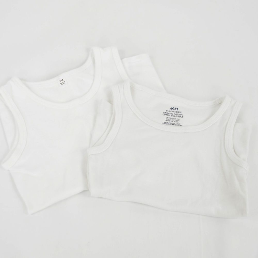 H&M Uniqlo Baby Toddler Cotton Tank Top Lot White 3-4T